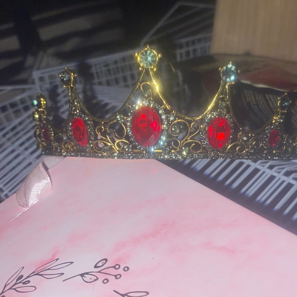 Red black and Gold crown
